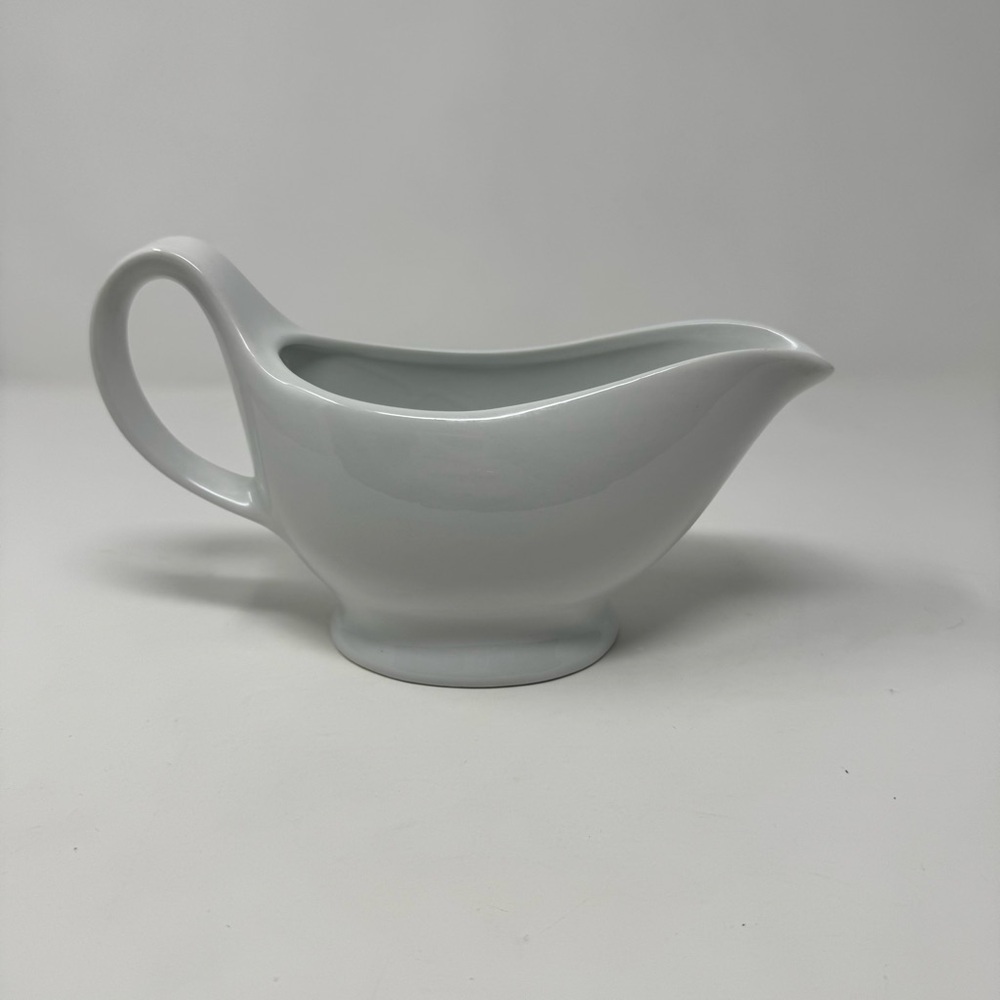 Dash of That Gravy Boat White Glazed Ceramic